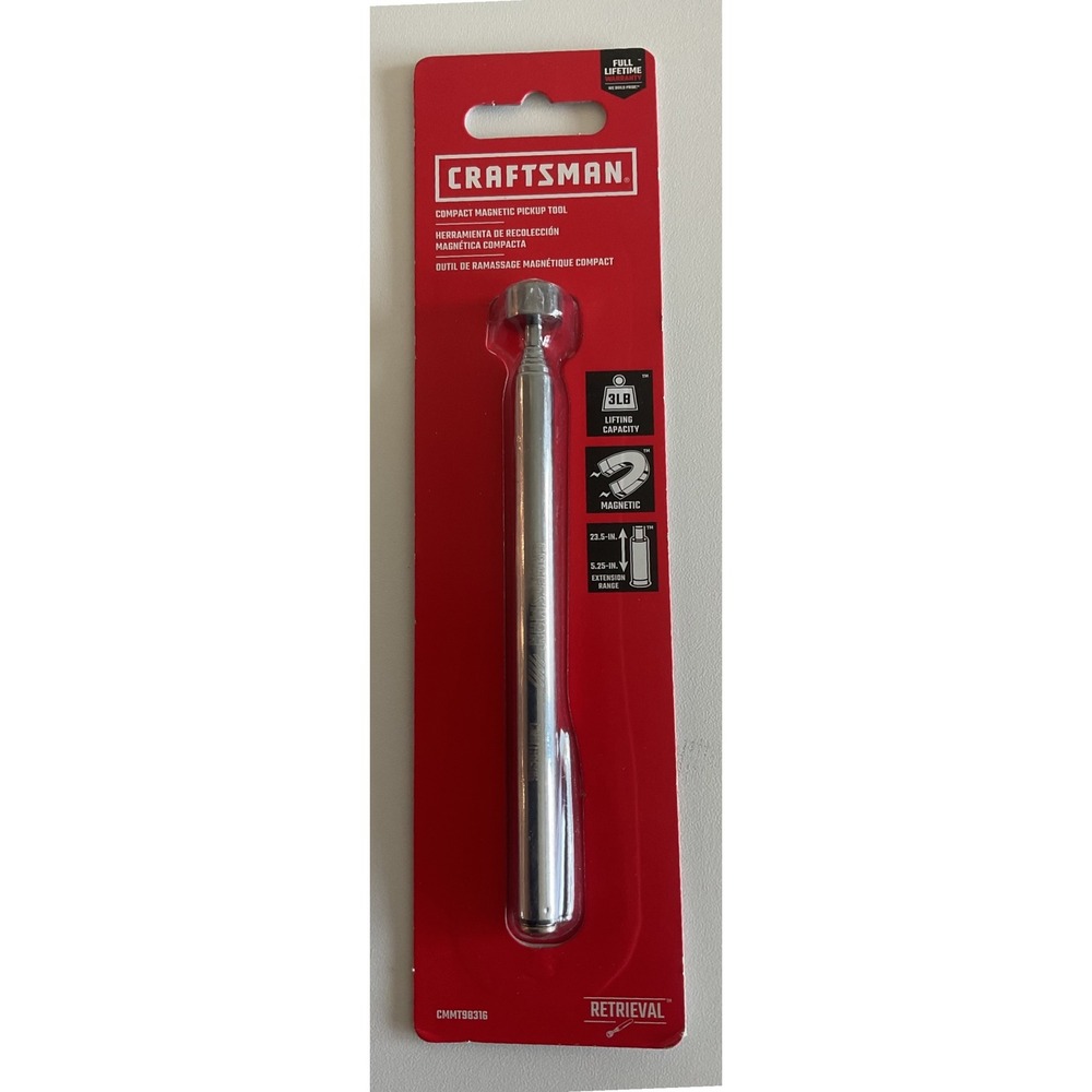 Craftsman Compact Magnetic Pickup Tool 3lb Capacity Telescoping CMMT98316 Silver